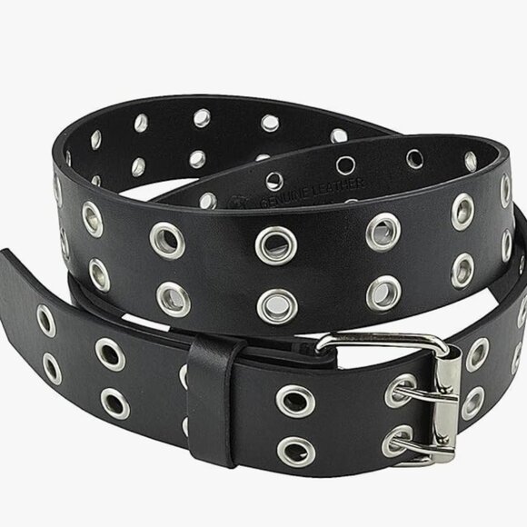 NWOT Belle Donne Leather Double Grommet Women's Belt - XL - Picture 2 of 5